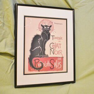 Floating Frame Canvas Print Wall Art Tour of Rodolphe Salis Chat Noir Classic